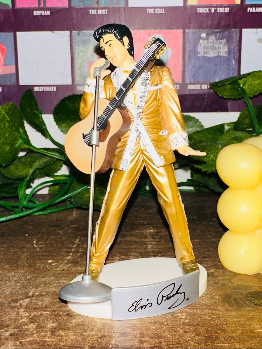 Vintage Elvis Presley Trevco Golden Suit Christmas Ornament